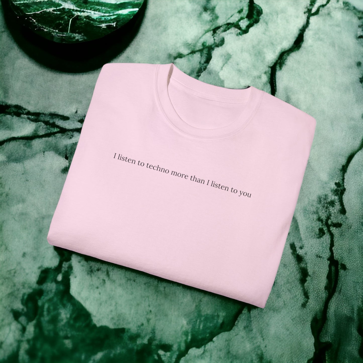 Listen to techno - Unisex Ultra Cotton White, Black or Pink Tee