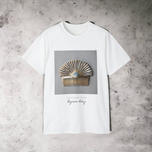 Postcard from Byron Bay - Unisex Ultra Cotton White, Black, Grey or Light Pink Tee