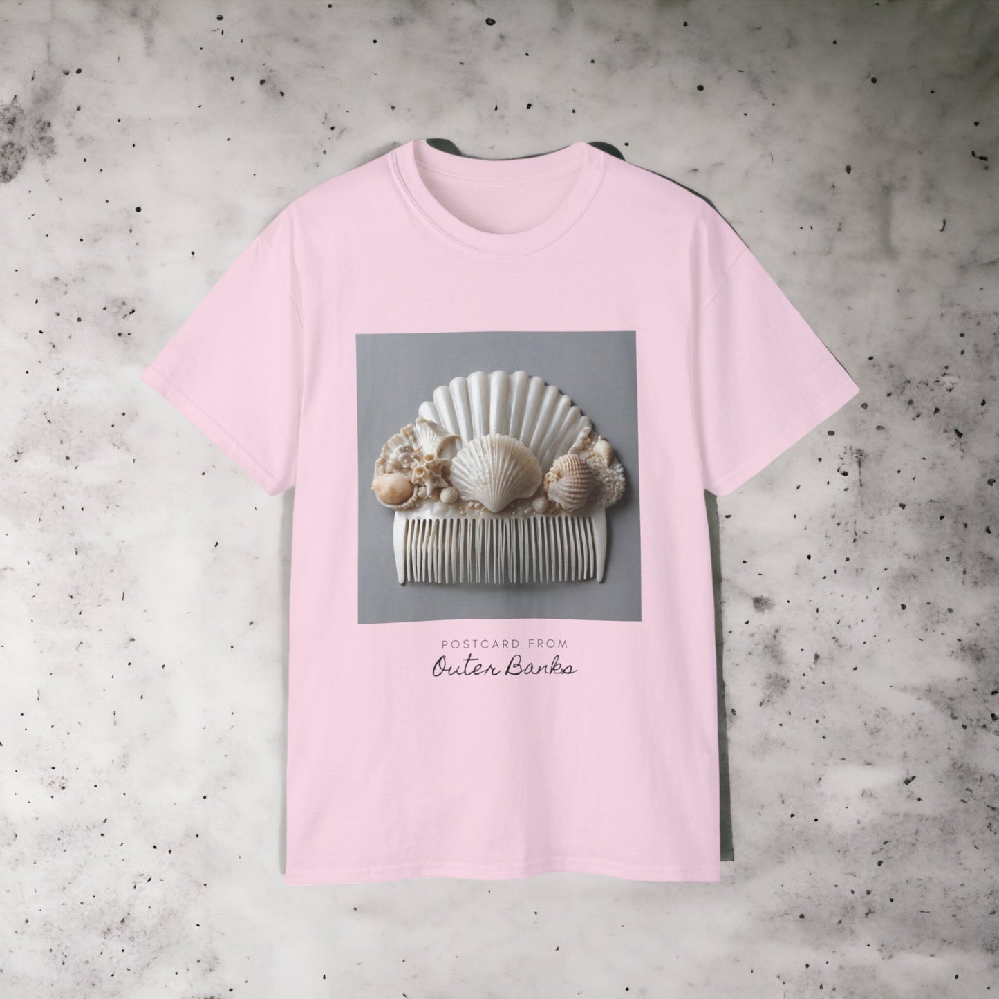 Postcard from Outer Banks - Unisex Ultra Cotton White, Black, Grey or Light Pink Tee